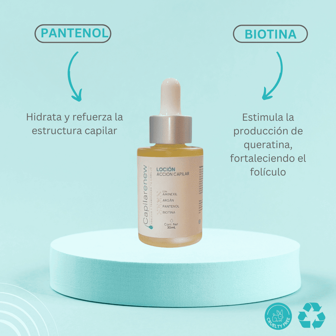 Beneficios del Pantenol en una loción Capilar anticaída